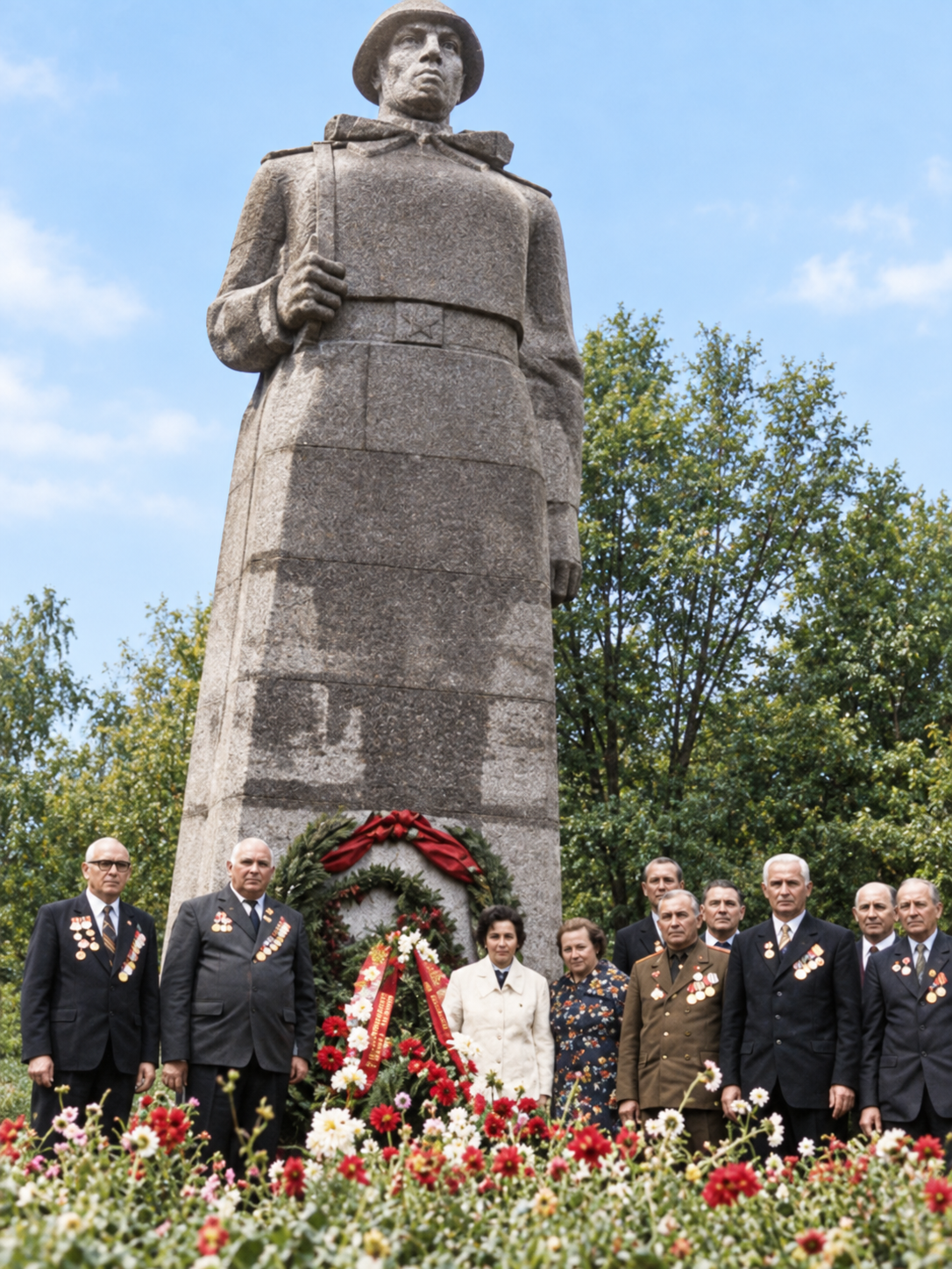Возложение цветов к памятнику